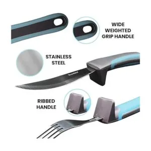 BUNMO Utensilios adaptativos Cuchillos pesados tenedores_4