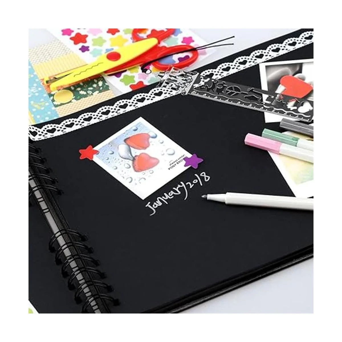 Gotideal lbum de recortes de 80 páginas con 10 marcadores_5