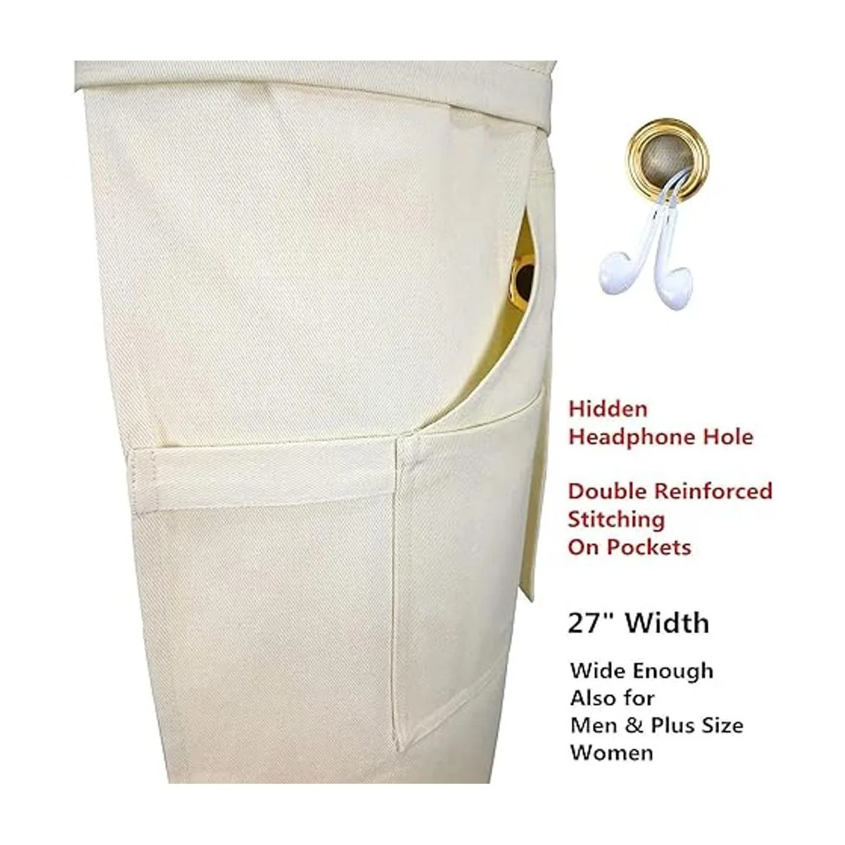 Delantal 100 algodón resistente y de alta densidad_2