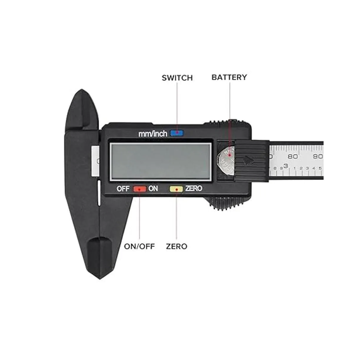 Calibre digital electrónico calibre Vernier de plástico_5