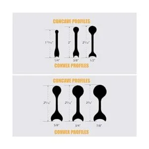 Juego de 6 piezas de 12 perfiles de doble extremo para_2