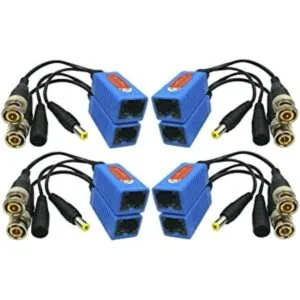 Igreeman 4 pares de adaptadores de video pasivo Balun BNC_1