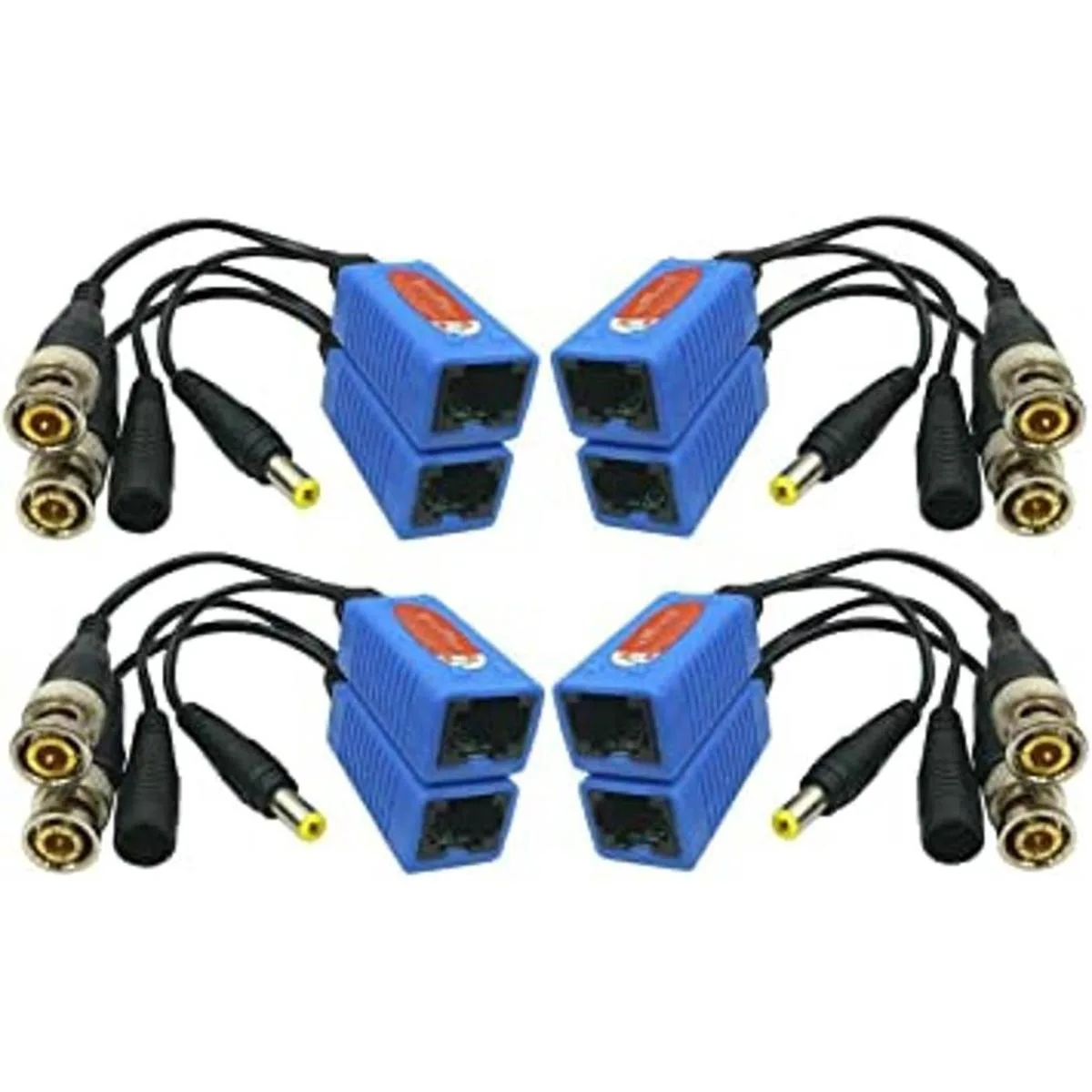 Igreeman 4 pares de adaptadores de video pasivo Balun BNC_1