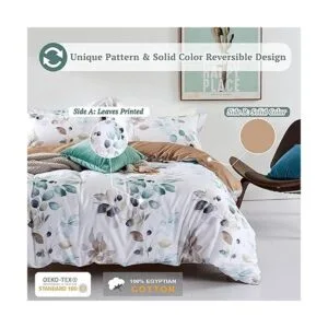 MILDLY Juego de funda de edredón de 100 algodón egipcio_3