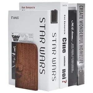 Pandapark Sujetalibros de madera antideslizante para_3