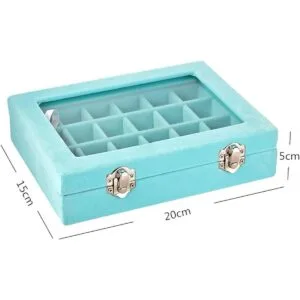 LANTWOO 24 rejillas de terciopelo de cristal aretes_3