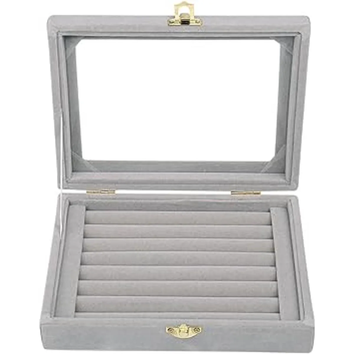 Anillo de joyería de vidrio de terciopelo soporte de_3