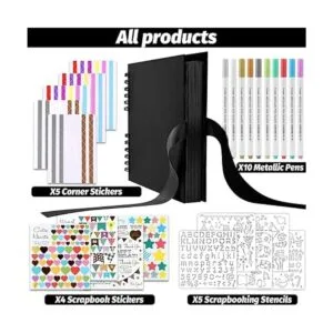 Gotideal lbum de recortes de 80 páginas con 10 marcadores_2