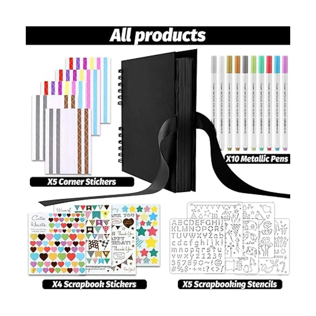 Gotideal lbum de recortes de 80 páginas con 10 marcadores_2