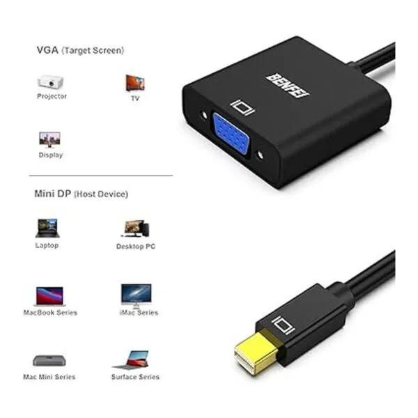Mini DisplayPort a VGA Benfei Mini puerto de pantalla DP_6