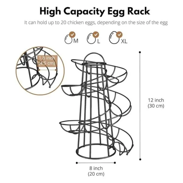 Flexzion Egg Skelter Portahuevos en espiral moderno_3