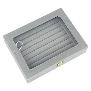 Anillo de joyería de vidrio de terciopelo soporte de_4