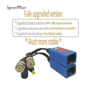 Igreeman 4 pares de adaptadores de video pasivo Balun BNC_2