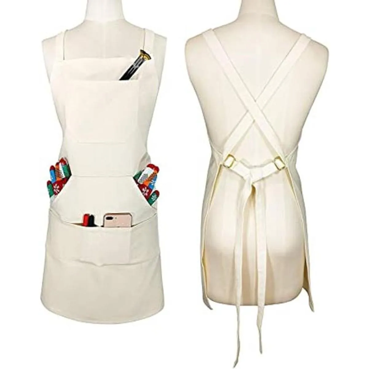 Delantal 100 algodón resistente y de alta densidad_1