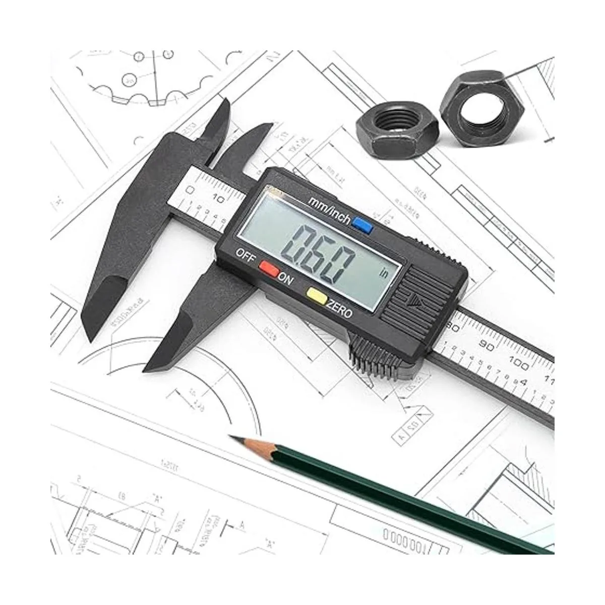 Calibre digital electrónico calibre Vernier de plástico_2