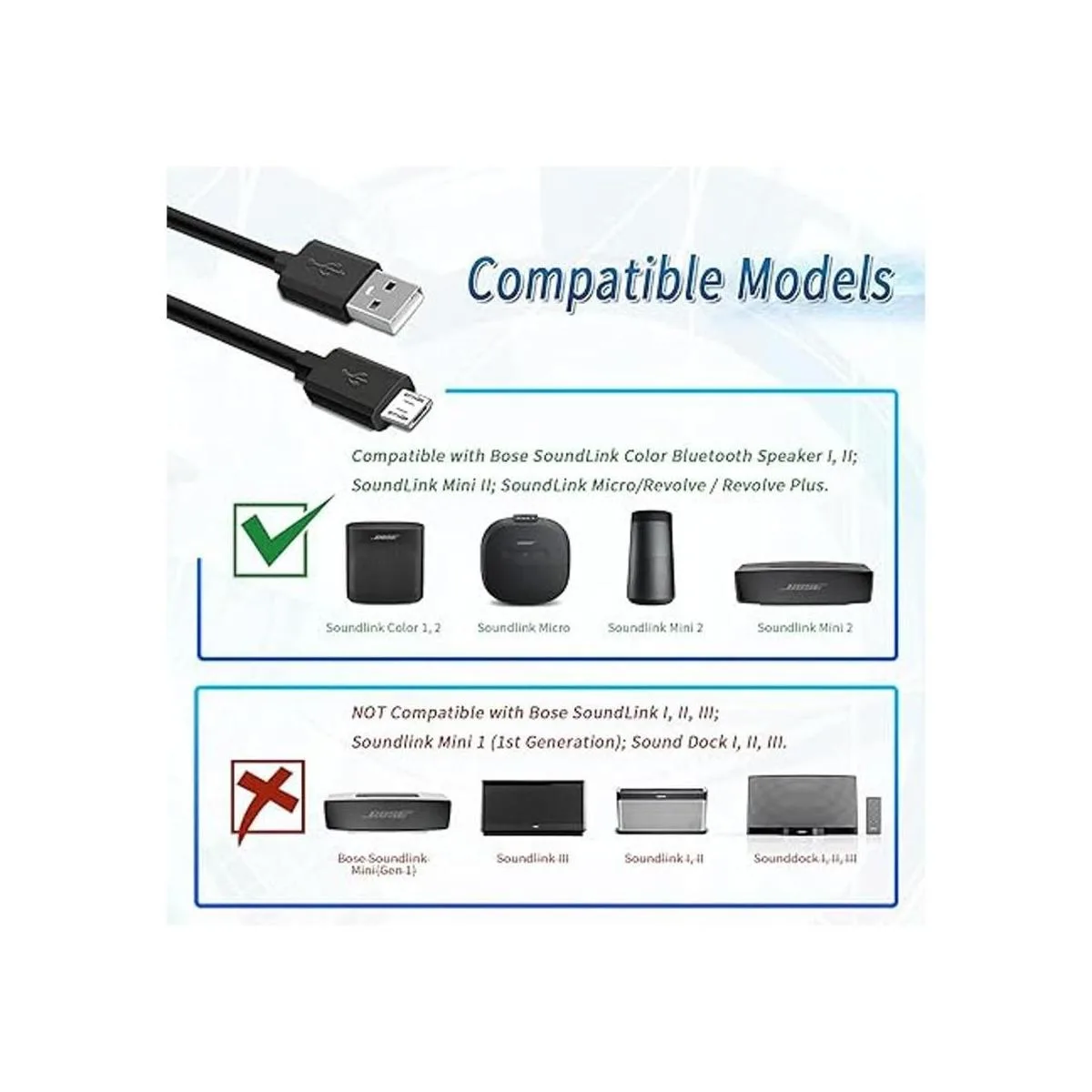 TPLtech Cable de carga micro USB de 5 pies para altavoz_6