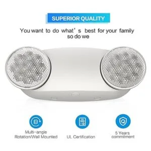 SPECTSUN Paquete de 4 luces de emergencia blancas luz de_4