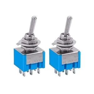 Taiss 10 mini interruptor de palanca DPDT de 6 pines de 2_4