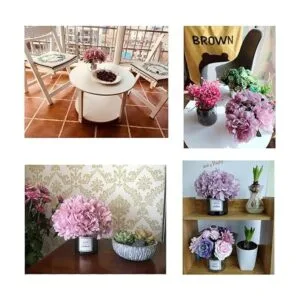 Billibobbi Flores artificiales con jarrón flores de_6