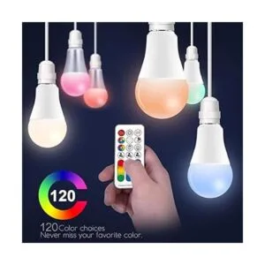 Bombilla LED que cambia de color 120 colores equivalente_3