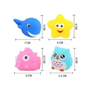 Juguetes para el baño 8 piezas de iluminación de goma_6