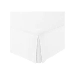 Falda de cama plisada King blanco brillante_2