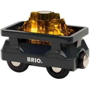 BRIO World 33896 Light Up Gold Wagon Juguete de vagón_2