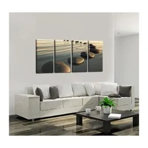LevvArts Lienzo Zen grande para pared diseño de piedra_4