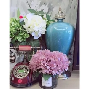 Billibobbi Flores artificiales con jarrón flores de_2