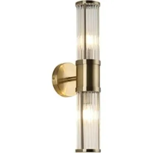 Lámpara de pared de cristal para interiores bronce_1