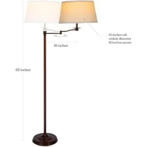 Brightech Caden Lámpara de pie LED gran decoración de_2