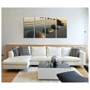 LevvArts Lienzo Zen grande para pared diseño de piedra_2