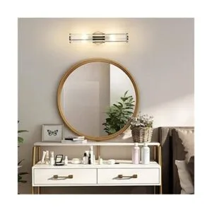 Lámpara de pared de cristal para interiores bronce_2