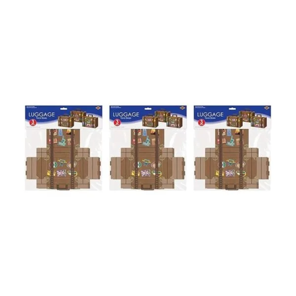 Beistle 54792 equipaje Favor cajas multicolor_2
