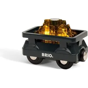 BRIO World 33896 Light Up Gold Wagon Juguete de vagón_6