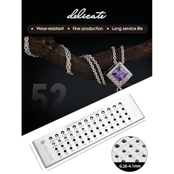 NEWTRY Placa de alambre de 026 a 0.161 in 52 agujeros de_4