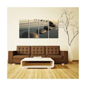 LevvArts Lienzo Zen grande para pared diseño de piedra_3