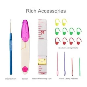 Juego de 18 pares de agujas de tejer de bambú agujas_4