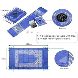 Anlising 4 alfombrillas de oración portátil de viaje con_7