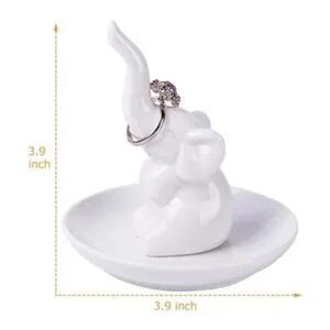 HomeSmile Soporte para platos de anillo de elefante para_5