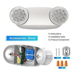 SPECTSUN Paquete de 4 luces de emergencia blancas luz de_5