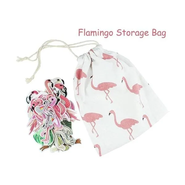 Parches de flamenco rosa para coser o planchar para jeans_5