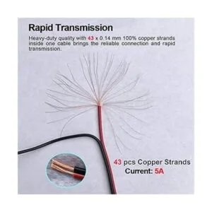 MILAPEAK Real 18 AWG 43 x 2 hilos de cobre 20 pares de_3