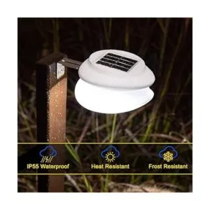 ROSHWEY Luces de canalón paquete de 6 luces solares para_5