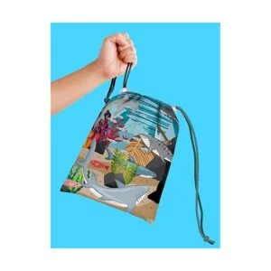 SHARK bolsas de cordón niños suministros para fiesta de_4