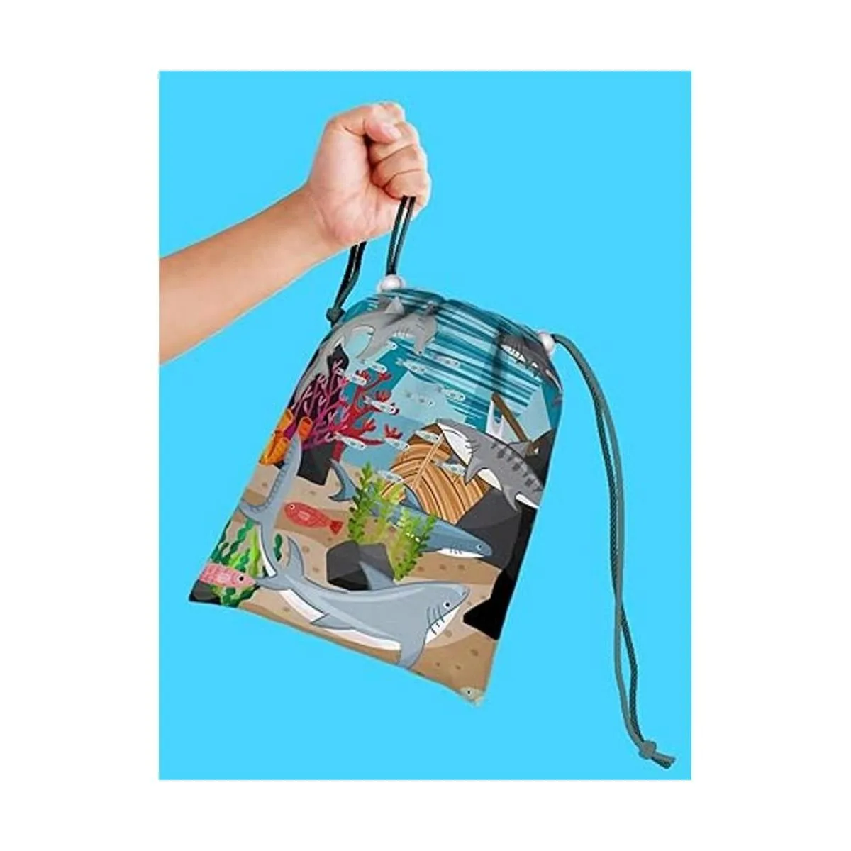 SHARK bolsas de cordón niños suministros para fiesta de_4