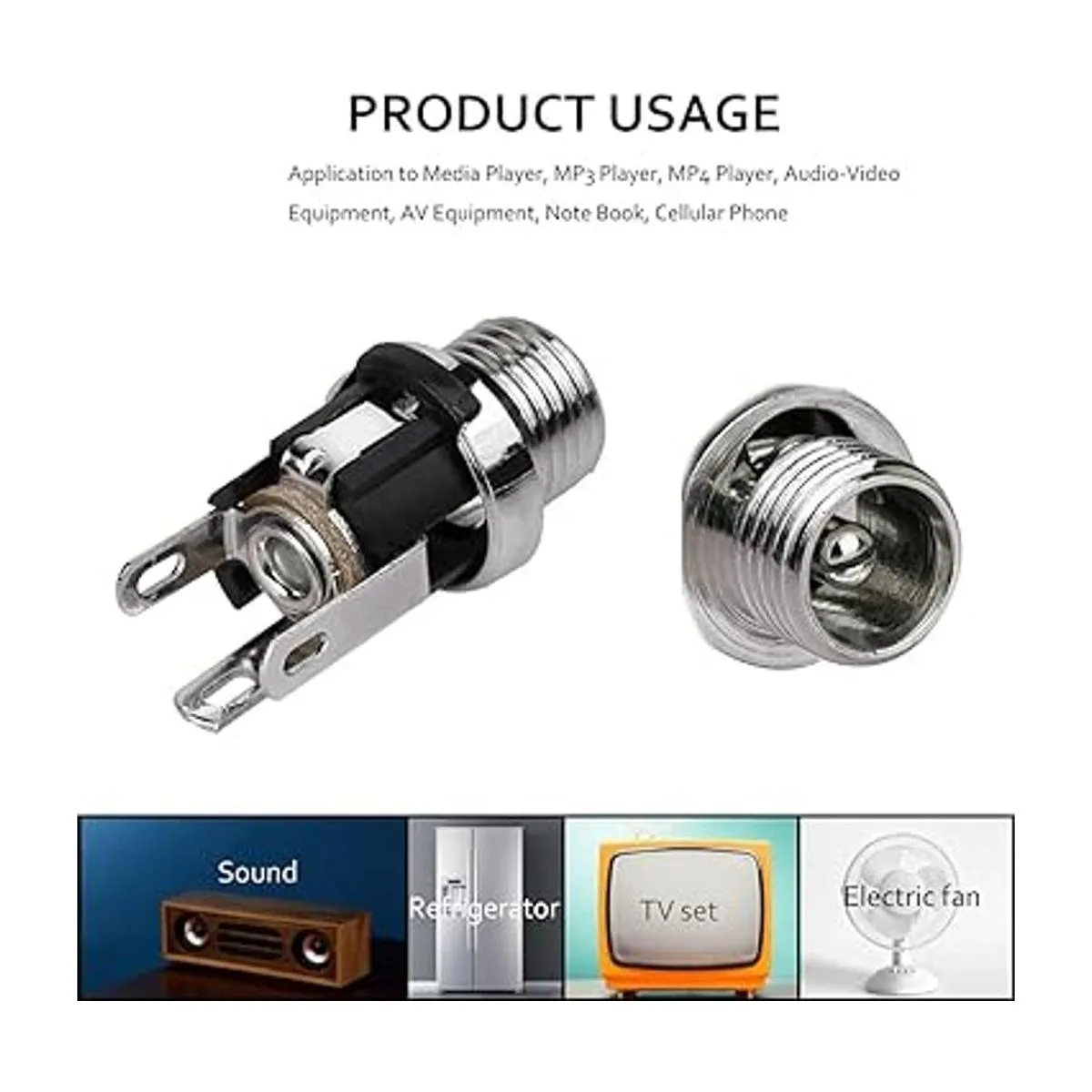 DIYhz 0.098 in DC Power Jack Socket montaje en panel DC_4