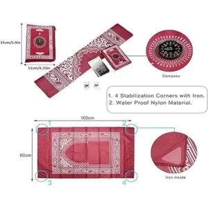 Anlising 4 alfombrillas de oración portátil de viaje con_6
