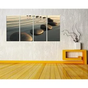LevvArts Lienzo Zen grande para pared diseño de piedra_5