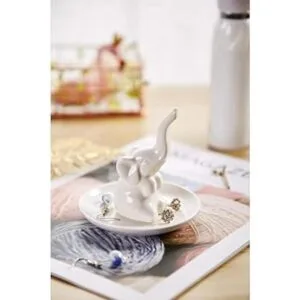 HomeSmile Soporte para platos de anillo de elefante para_4